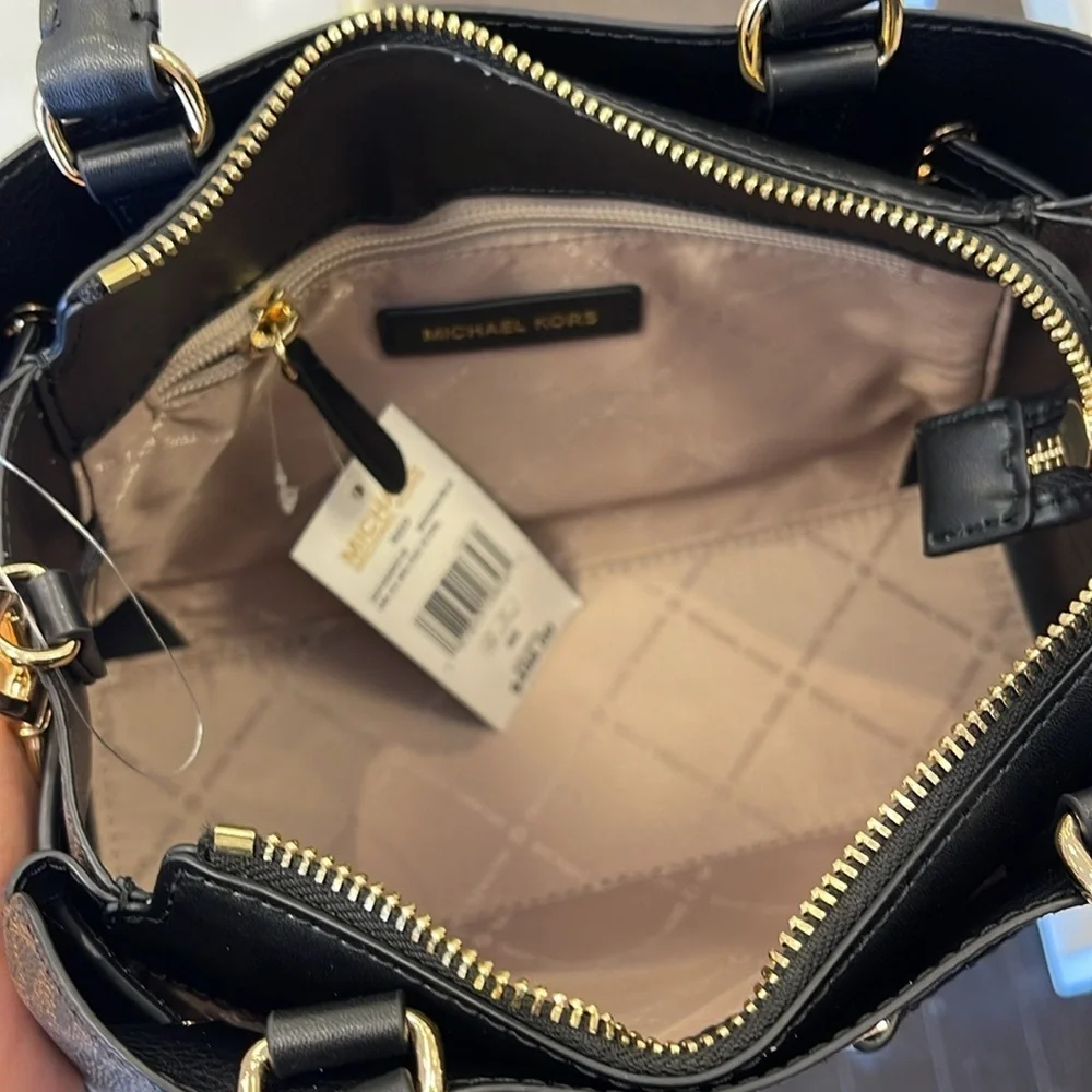 Michael Kors Reed Small Belted Logo Satchel Crossbody Center Zip Bag Purse  NWT
